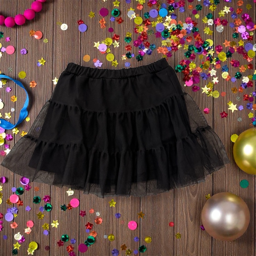 Faded Glory Black Tiered Skirt for Kids